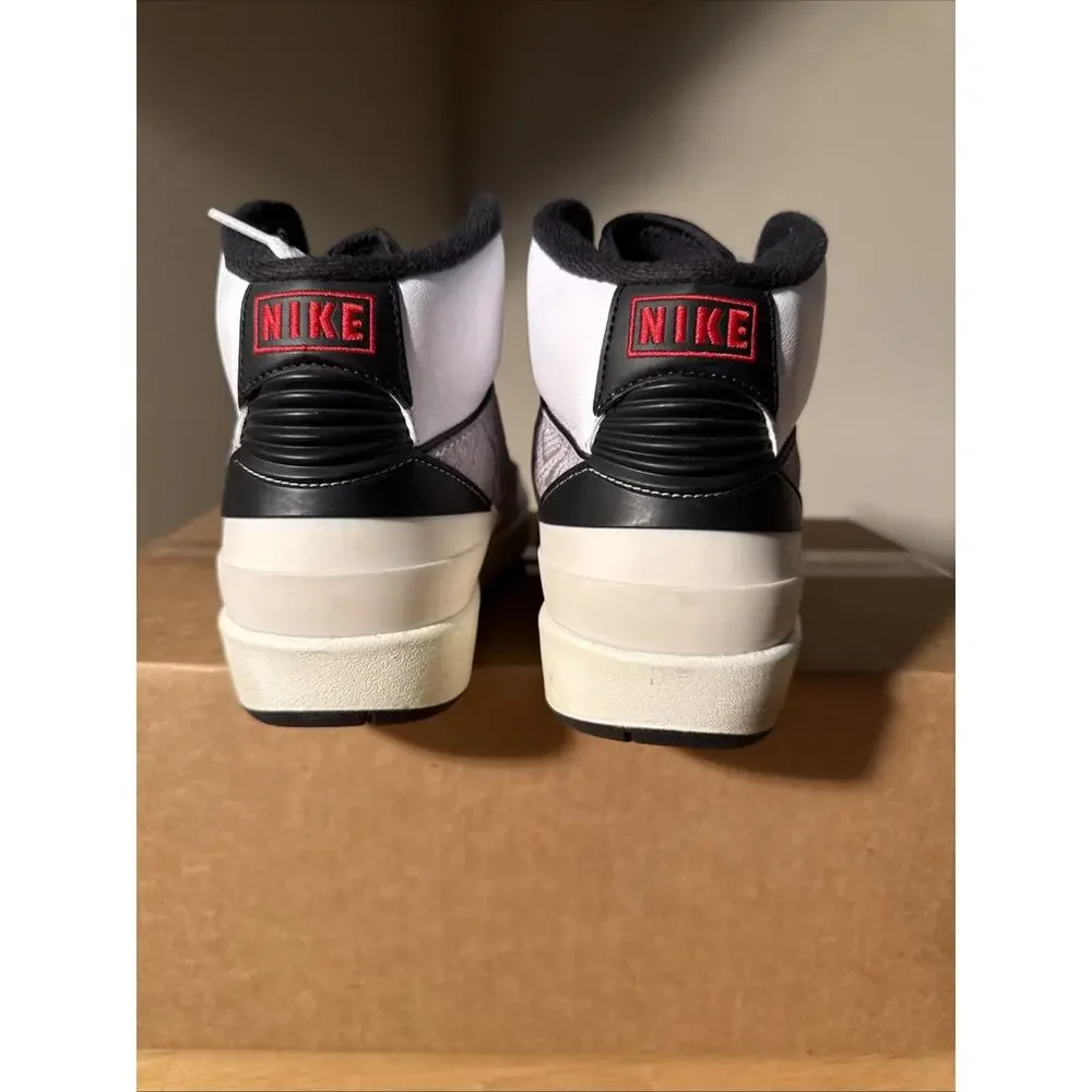 Nike Air Jordan 2 Retro Python White Gray Red 7Y Womens 8.5